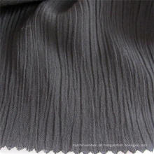 Tecido de raiom spandex Tecido crepe preto de viscose para roupas